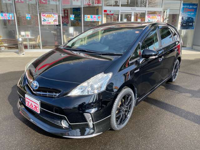 トヨタ プリウスΑ １．８ Ｇ チューン ブラック H26年 (東北) 99