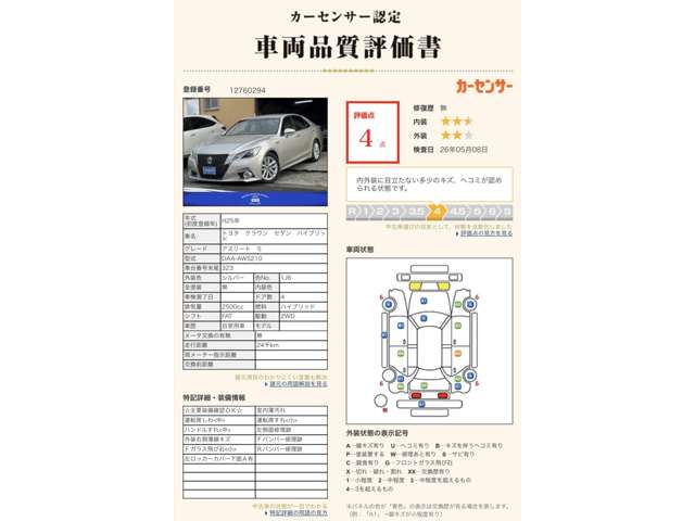 トヨタ クラウン　ハイブリッド ハイブリッド ２．５ H25年 (近畿) 99