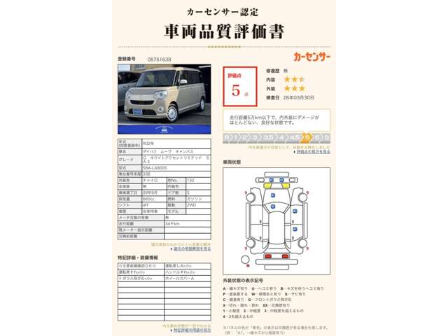 ダイハツ ムーヴ　キャンバス ６６０ Ｇ ホワイトアクセント リミテッド ＳＡＩＩＩ R2年 (近畿) 99