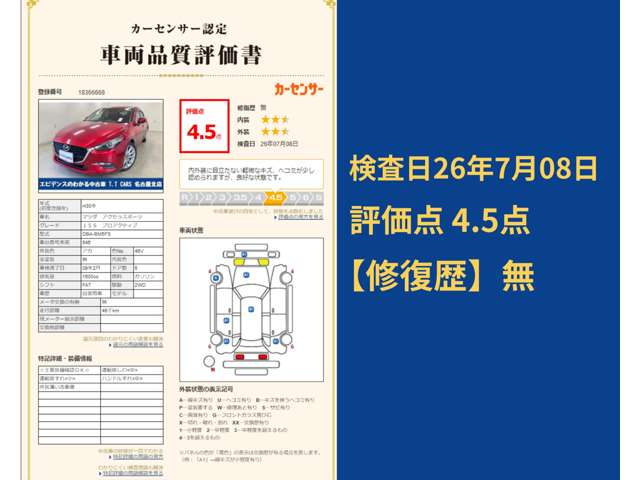 マツダ アクセラスポーツ １．５ １５Ｓ プロアクティブ H30年 (東海) 99