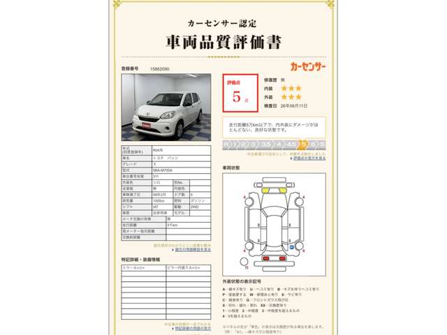 トヨタ パッソ １．０ Ｘ R4年 (関東) 99