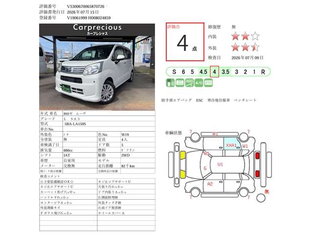 ダイハツ ムーヴ ６６０ Ｌ ＳＡＩＩＩ R3年 (甲信越・北陸) 99