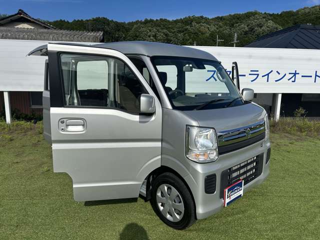 スズキ エブリイワゴン ６６０ ウィズ 車イス移動車 左右分割式リアシート付 ４ＷＤ H29年 (近畿) 99