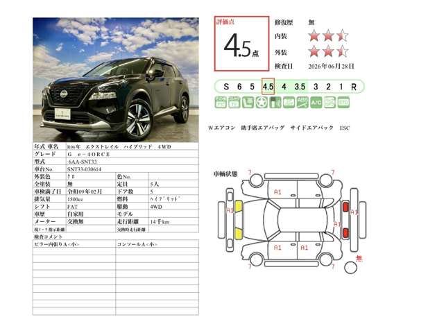 日産 エクストレイル １．５ Ｇ Ｅ－４ＯＲＣＥ ４ＷＤ R6年 (北海道) 99
