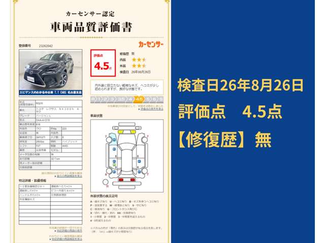 レクサス ＮＸ３００ｈ ３００Ｈ バージョンＬ ４ＷＤ R2年 (東海) 99