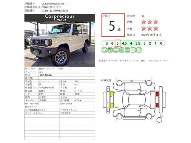 スズキ ジムニー ６６０ ＸＣ ４ＷＤ R7年 (甲信越・北陸) 99