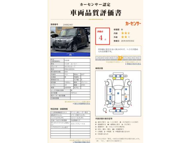 トヨタ ルーミー １．０ カスタム Ｇ－Ｔ H30年 (近畿) 99