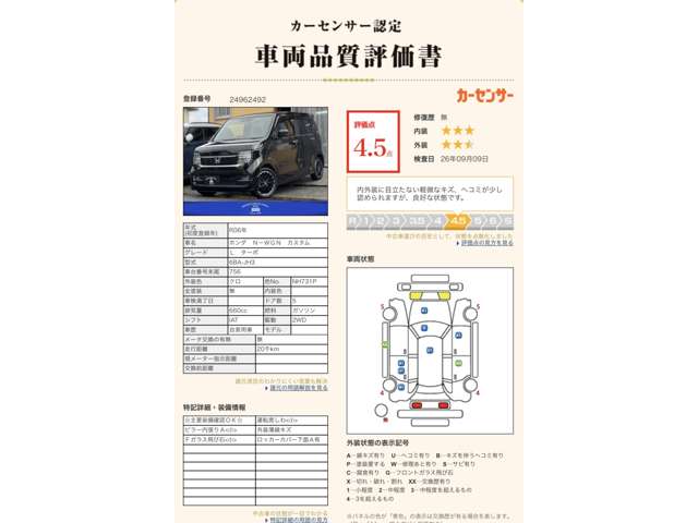 ホンダ Ｎ−ＷＧＮ カスタム ６６０ Ｌ ターボ R6年 (近畿) 99