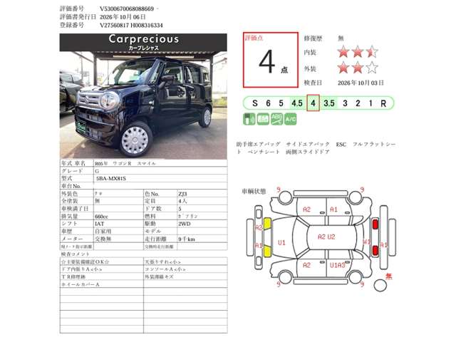 スズキ ワゴンＲ　スマイル ６６０ Ｇ R5年 (甲信越・北陸) 99
