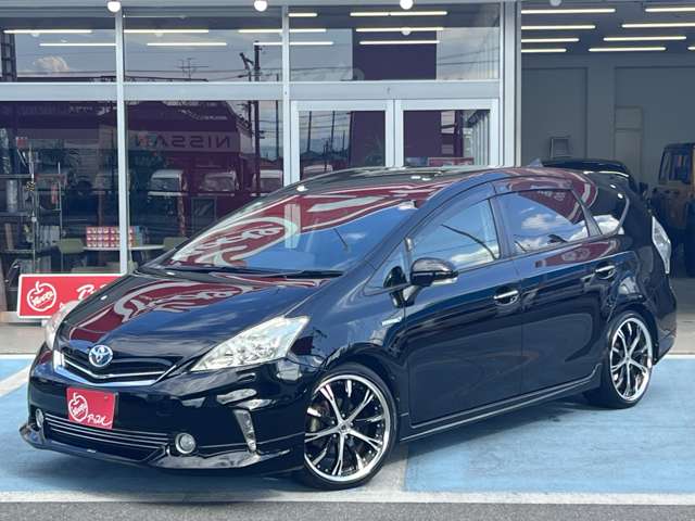 トヨタ プリウスΑ １．８ Ｇ チューン ブラック H26年 (東海) 99