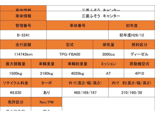三菱フソウ キャンター ３．０ ダブルキャブ ロング 全低床 ディーゼルターボ H26年 (近畿) 99